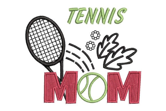 Tennis Mom Embroidery Design